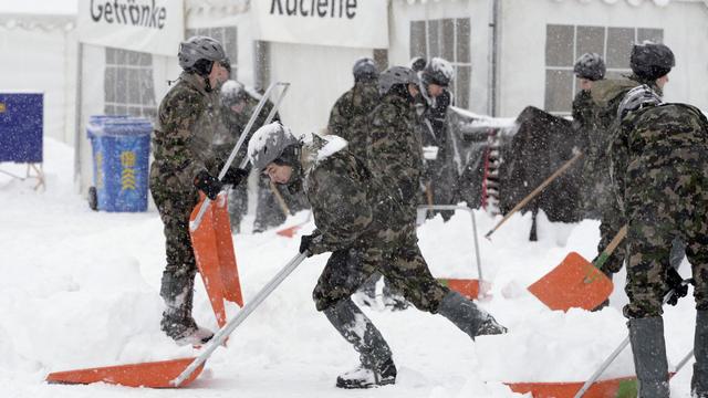 Les soldats avaient participé aux préparatifs des courses à St-Moritz en janvier dernier.