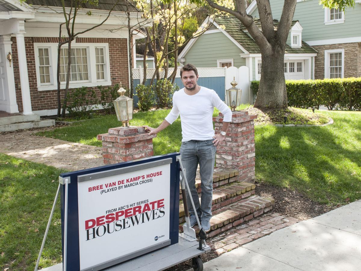 Wawrinka a profité de son temps libre en Californie pour visiter les studios d'Hollywood. [EQ Images - Cynthia Lum]