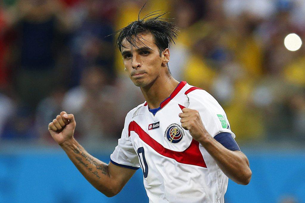 Ruiz a encore frappé lors du huitième de finale remporté aux tirs au but contre la Grèce en marquant le seul but costaricien (1-1). [KEYSTONE - Chema Moya]