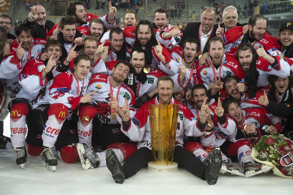 Champion de LNB, Viège jouera sa promotion en LNA face à Bienne. [Marcel Bieri]