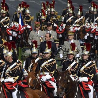 François Hollande lors de la parade militaire du 14 Juillet à Paris.