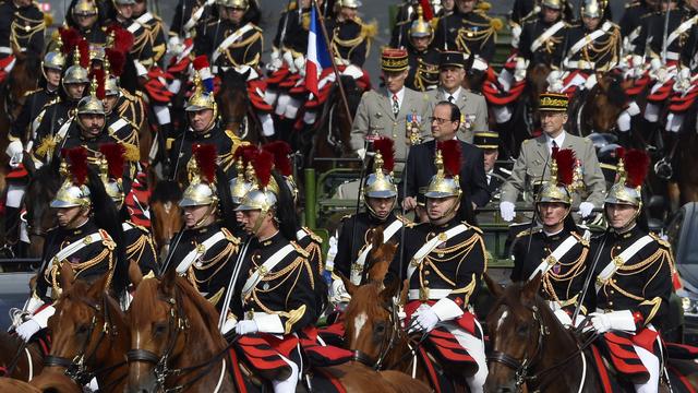François Hollande lors de la parade militaire du 14 Juillet à Paris.