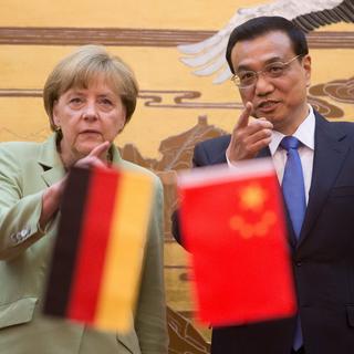 Angela Merkel et son homologue chinois Li Keqiang. [PA/Kay Nietfeld]