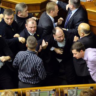 La séance du parlement ukrainien promet d'être à nouveau agitée. [Sergeï Supinsky]