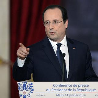 Le président français François Hollande lors de sa troisième conférence de presse. [Alain Jocard]
