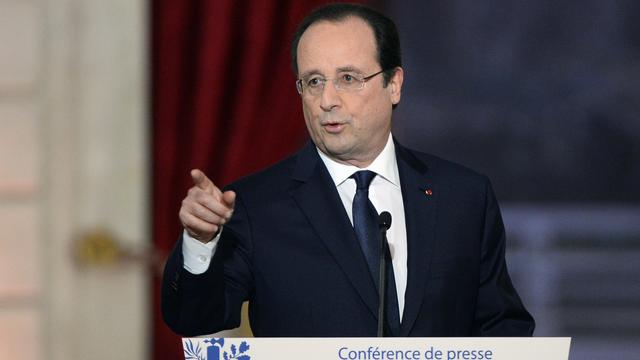 Le président français François Hollande lors de sa troisième conférence de presse. [Alain Jocard]