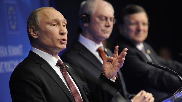 Vladimir Poutine est resté modéré à Bruxelles sur le sujet ukrainien. [John Thys]