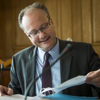 Le conseiller d'Etat Maurice Ropraz a été interpellé sur le dossier Farmwood, mercredi lors de la séance du Grand Conseil fribourgeois. [JEAN-CHRISTOPHE BOTT]