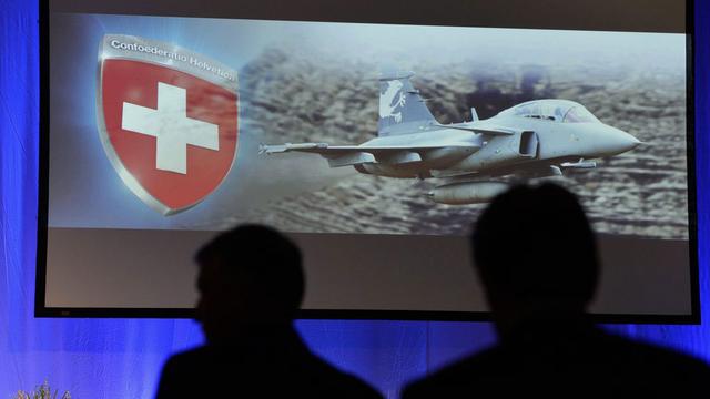 Saab finance la campagne en faveur du Gripen en Suisse. [Urs Flüeler]