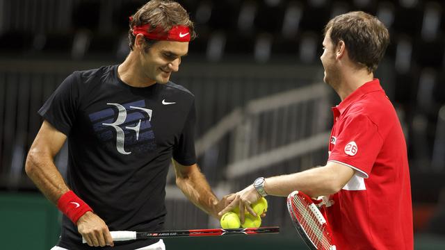 A en croire le sourire de Roger Federer, la confiance est de mise dans le clan helvétique. [Salvatore Di Nolfi]