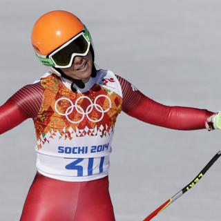 Fränzi Aufdenblatten lors des Jeux Olympiques de Sotchi en février 2014. [Keystone - Gero Breloer]