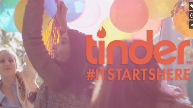 Capture d'écran de la vidéo "Tinder - #ItStartsHere".