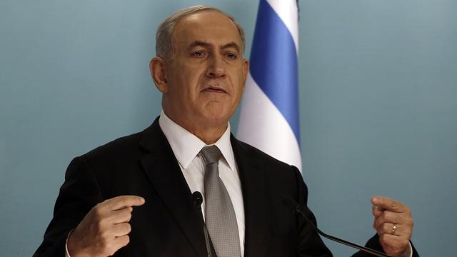 Le Premier ministre israélien Benjamin Netanyahu durant une conférence de presse, le mardi 2 décembre 2014. [Pool/AFP - Gali Tibbon]