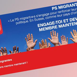 La page du site du PS migrant-e-s.