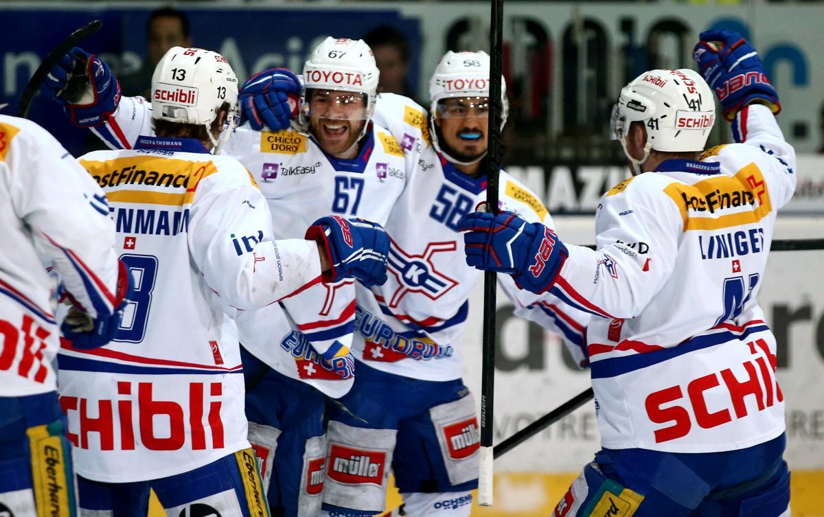 Auteur d'un doublé, Lemm (67) a inscrit son 100e but avec Kloten. [EQ Images - Pascal Muller]