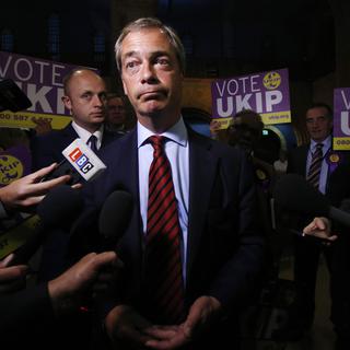 Triste mine pour le leader du UKIP Nigel Farage.