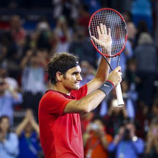Roger Federer a offert au public de la Halle St-Jacques un véritable récital. [Diego Azubel]