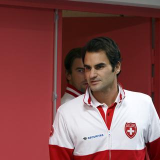 Federer ne s'est pas encore entraîné depuis son arrivée à Lille. [Salvatore Di Nolfi]