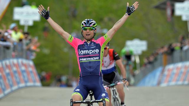 Après 8 étapes dans ce Giro 2014, Diego Ulissi est déjà le 3e coureur à signer à un "doublé". [Gian Mattia D'Alberto]