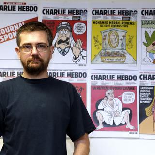 Charb, directeur du journal satirique Charlie Hebdo. [François Guillot]