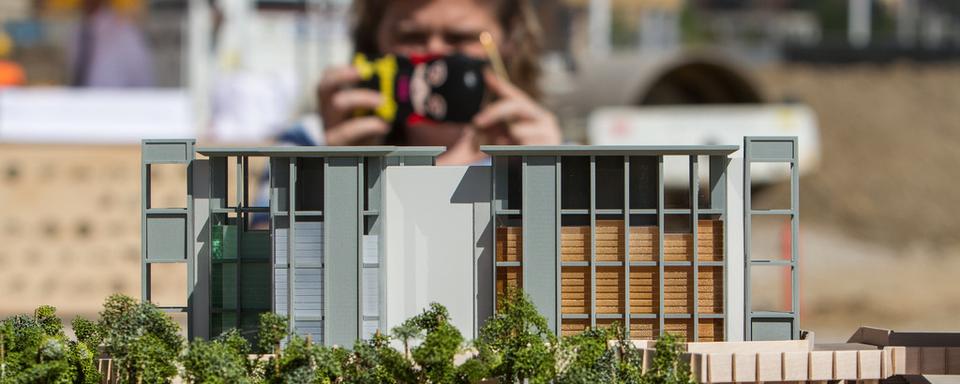 La maquette du pavillon suisse à l'exposition universelle de Milan 2015. [Pablo Gianinazzi]