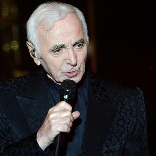 Le chanteur Charles Aznavour lors d'un concert à Moscou en mars 2014. [AFP - Vladimir Astapkovich / RIA Novosti]