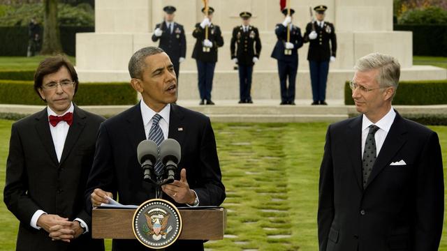 Barack Obama au sommet UE-USA à Bruxelles [EPA/BENOIT DOPPAGNE]