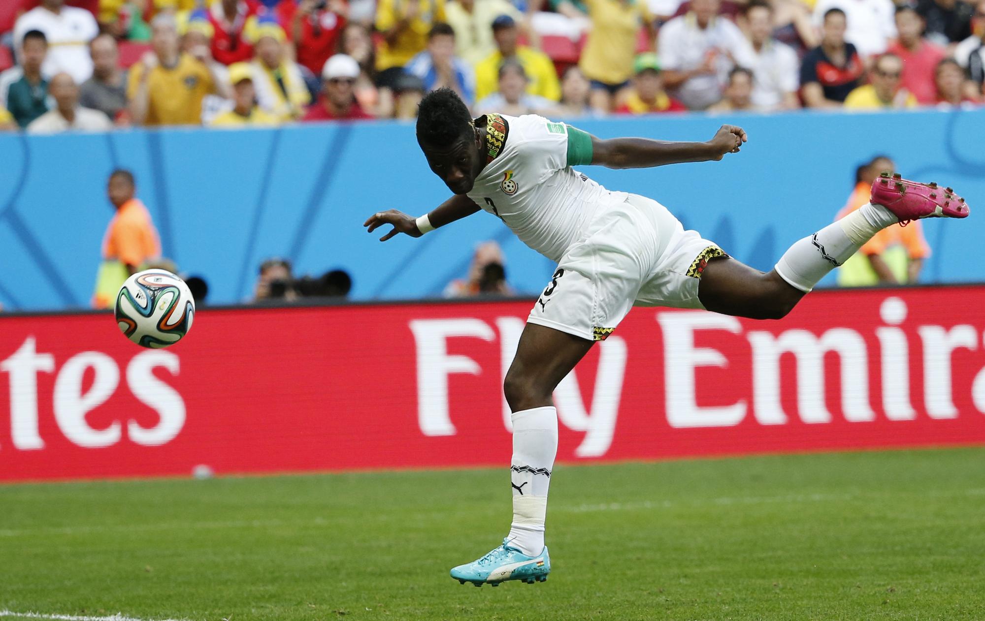 Asamoah Gyan a inscrit son 6e but en Coupe du monde. [REUTERS - Silva]
