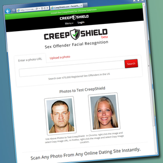 Capture d'écran du site CreepShield. [CreepShield.com]