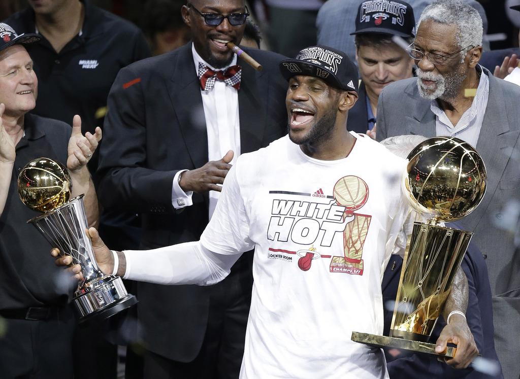 LeBron James espère décrocher une 3e bague de champion de rang. [KEYSTONE - Lee]