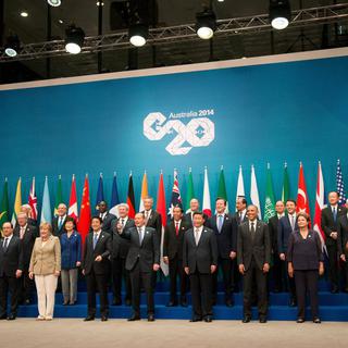 La photo de famille du G20 de Brisbane. [EPA/Keystone - Kay Nietfeld]