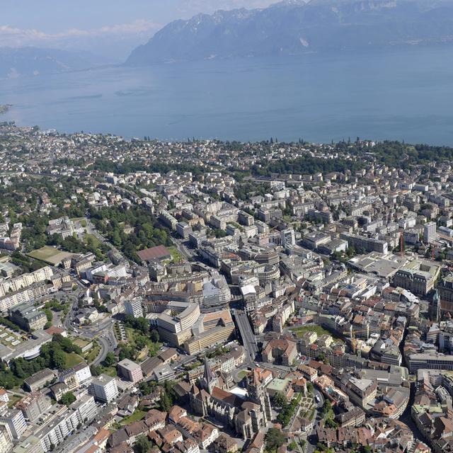 Vue aérienne de la ville de Lausanne. [Laurent Gilliéron]