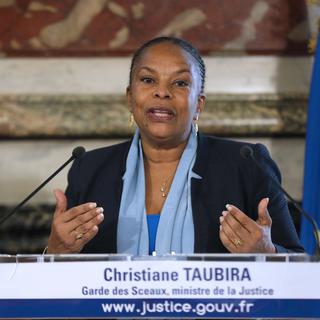 La ministre de la Justice Christiane Taubira a été visée par plusieurs attaques racistes l'an dernier.