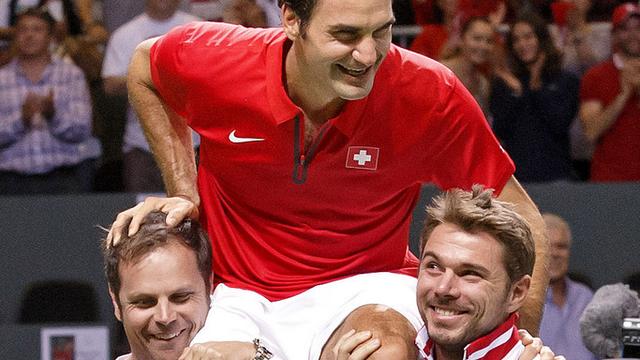 En Coupe Davis, c’est Roger Federer qui tranche. [Salvatore Di Nolfi]