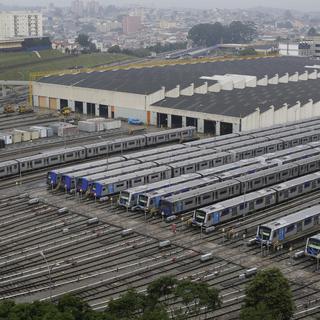 Les métros restent à l'arrêt à Sao Paulo. [AP/Keystone - Nelson Antoine]
