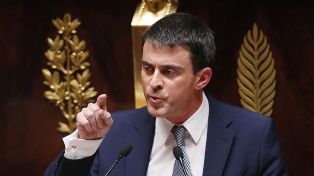 Le Premier ministre français Manuel Valls lors de son discours de politique générale, le 8 avril 2014.