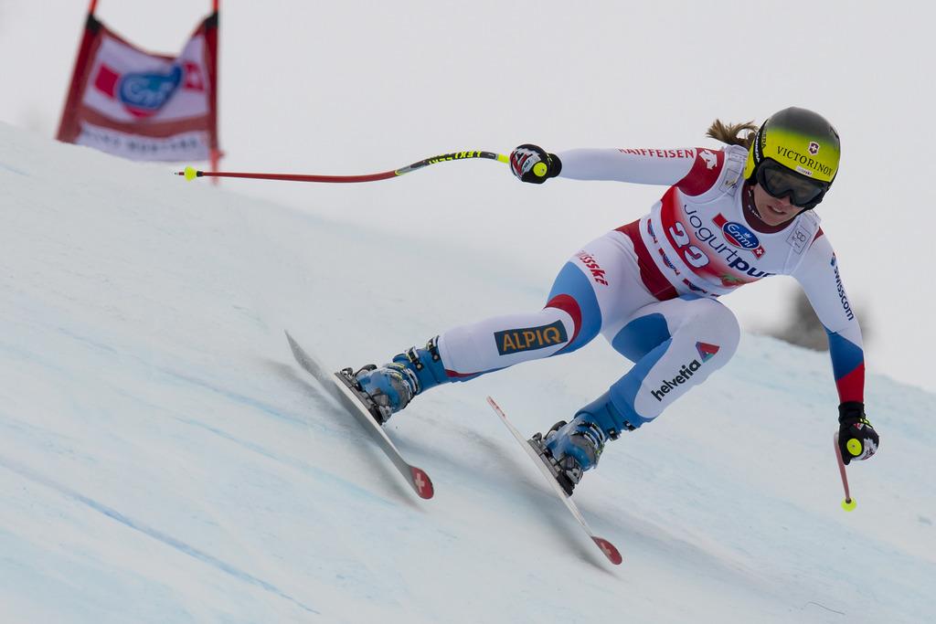 Fabienne Suter a été la meilleure Suissesse sur le Mont-Lachaux. [KEYSTONE - Jean-Christophe Bott]