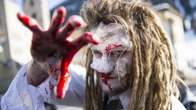 Manifestation zombies au Forum économique mondiale de Davos WEF [Jean-Christophe Bott]