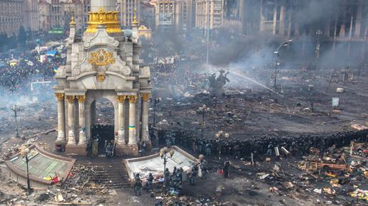 Place Maïdan, Kiev, le 19 février 2014. [RIA Novosti/AFP - Andrey Stenin]