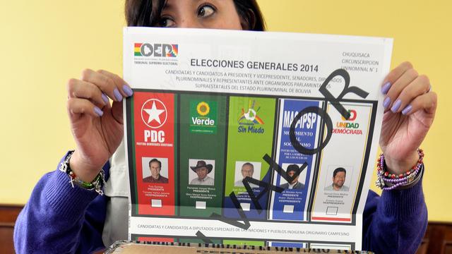 Selon les sondages, Evo Morales obtiendrait près de 60% des intentions de vote. [CRIS BOURONCLE]