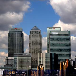 Le quartier londonien de Canary Wharf abrite de nombreux établissements financiers. [EPA/Andy Rain]