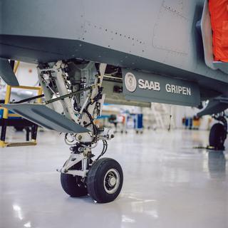 Le Gripen est fabriqué par Saab, en Suède. [Gaëtan Bally]