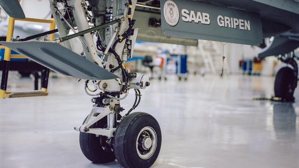Le Gripen est fabriqué par Saab, en Suède. [Gaëtan Bally]