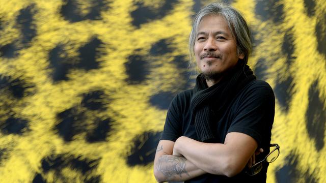 Le réalisateur philippin Lav Diaz durant la présentation de son film à Locarno. [Urs Flueeler]