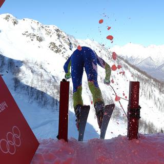 Les premiers entraînements des descentes olympiques ont eu lieu ce jeudi matin à Sotchi. [AP/Keystone - Alessandro Trovati]