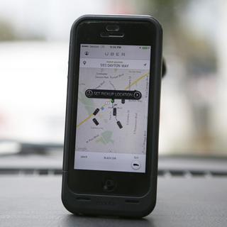 L'application Uber, née à San Francisco, a gagné les villes d'Europe, d'Asie et d'Amérique du Sud. [Lucy Nicholson]
