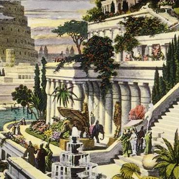 Représentation des jardins suspendus de Babylone. [D.P.]
