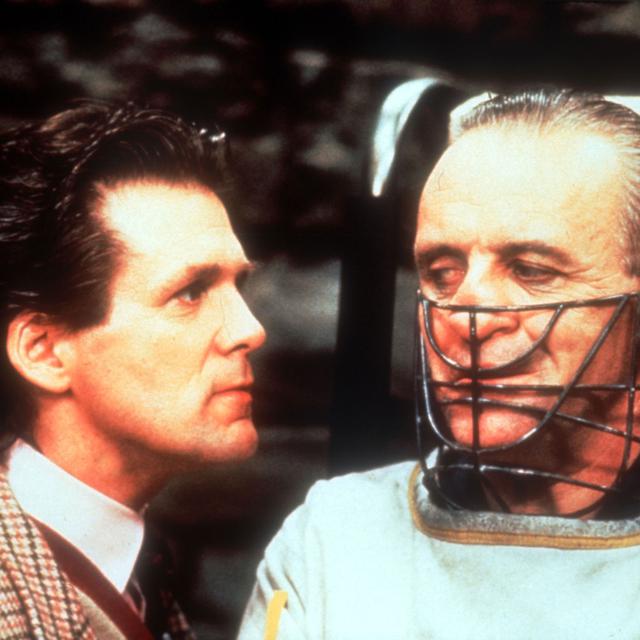 Anthony Heald et Anthony Hopkins dans "Le silence des agneaux" de Jonathan Demme, 1990. [Photo12.com - Collection Cinema /AFP]