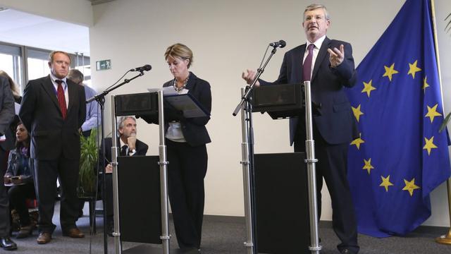 Réunion de crise des ministres de la santé de l'Union européenne à Bruxelles autour d'Ebola. [Olivier Hoslet]