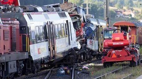 La collision, il y a presque un an, avait coûté la vie au mécanicien d'une locomotive. [EPA]